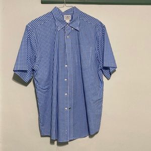 LL Bean Mens Dress Shirt Short Sleeve